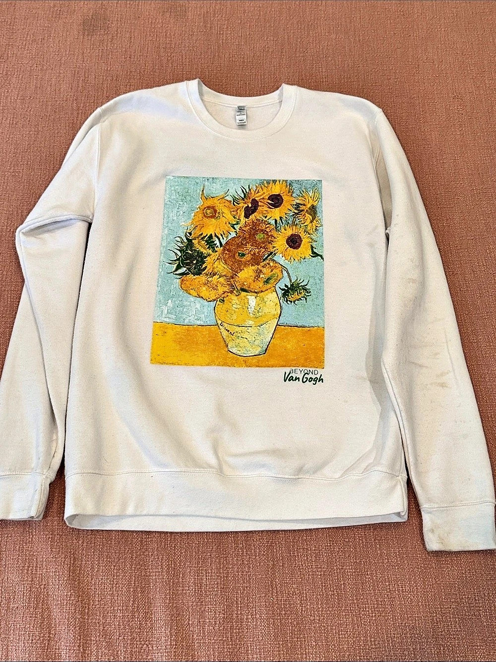 Van Gogh Sunflowers Sweatshirt Size Small wm’s - STAINED
